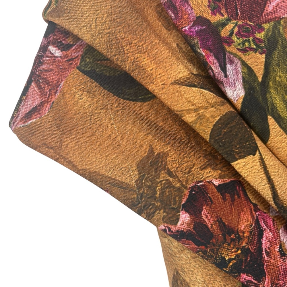 NWOT THEIA Nina Twist Drape A Line Gown in Gilded Poppies - Picture 10 of 14